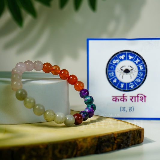 Karka (Cancer) Rashi Multi Crystal Bracelet