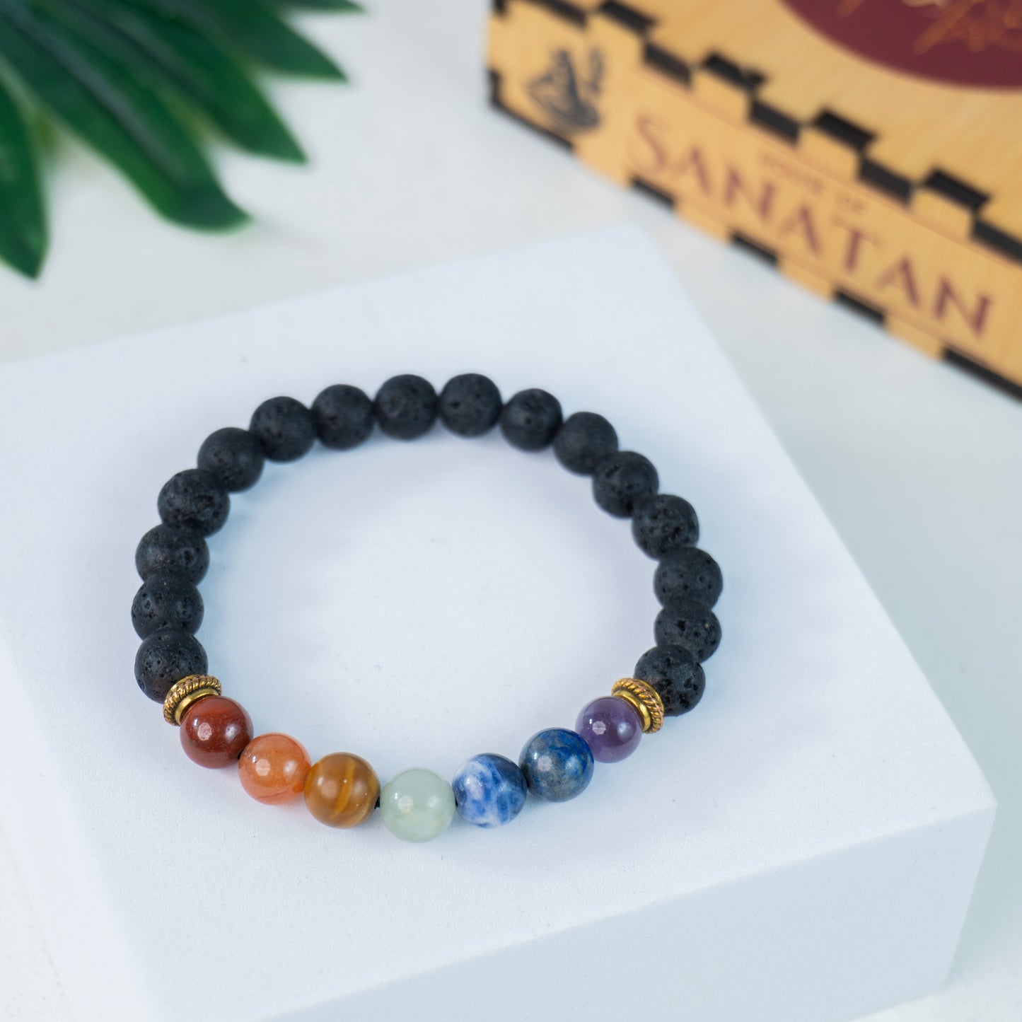7 Chakra x Lava Stone Bracelet