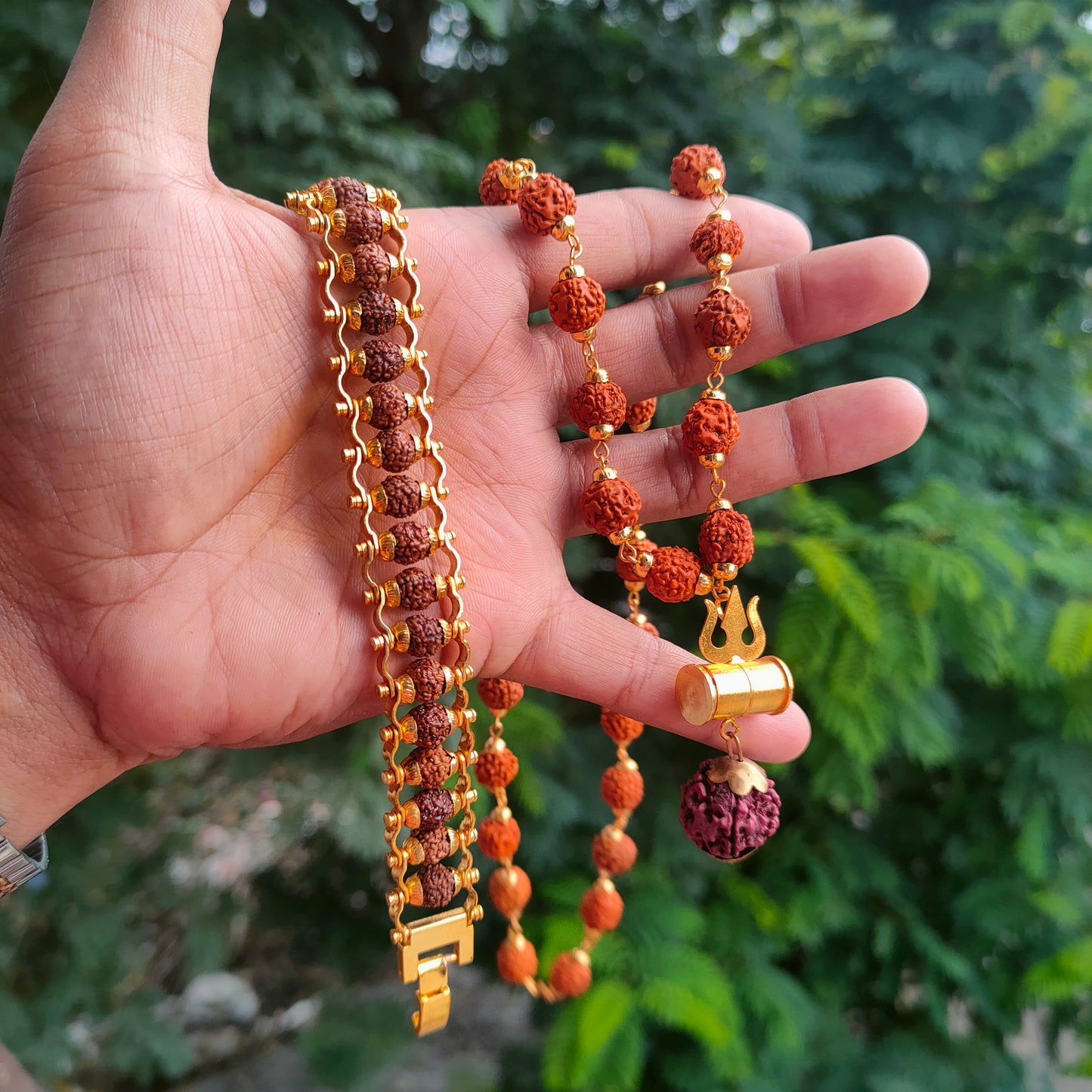 Rudrakasha Mala + Bracelet Combo - House of Sanatan