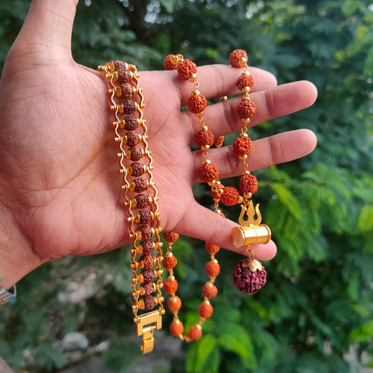 Rudrakasha Mala + Bracelet Combo - House of Sanatan