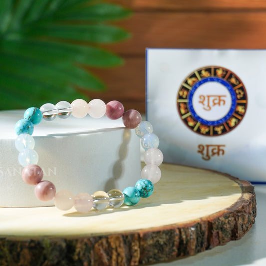 Shukra (Venus) Planet Multi Crystal Bracelet