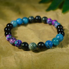 Makara (Capricorn) Rashi Multi Crystal Bracelet