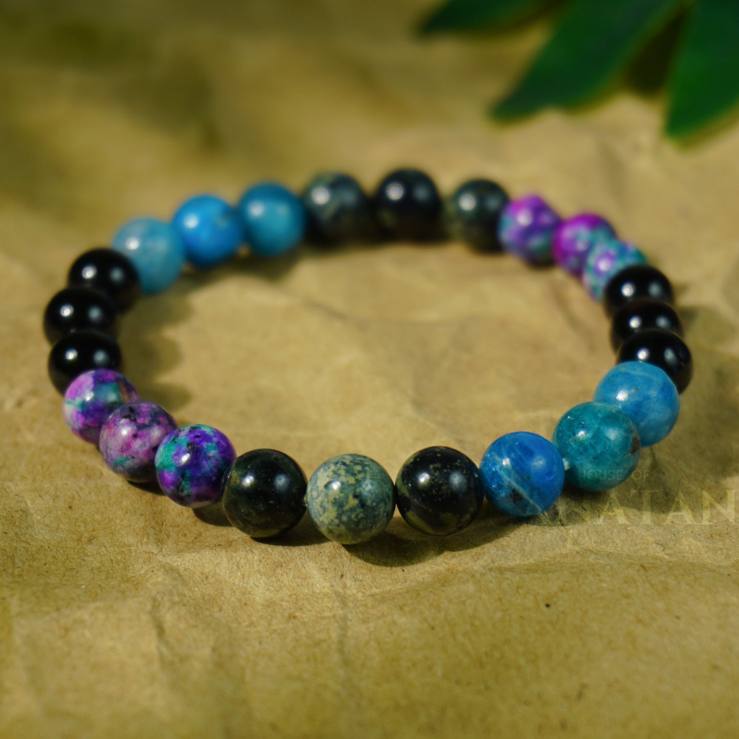 Makara (Capricorn) Rashi Multi Crystal Bracelet