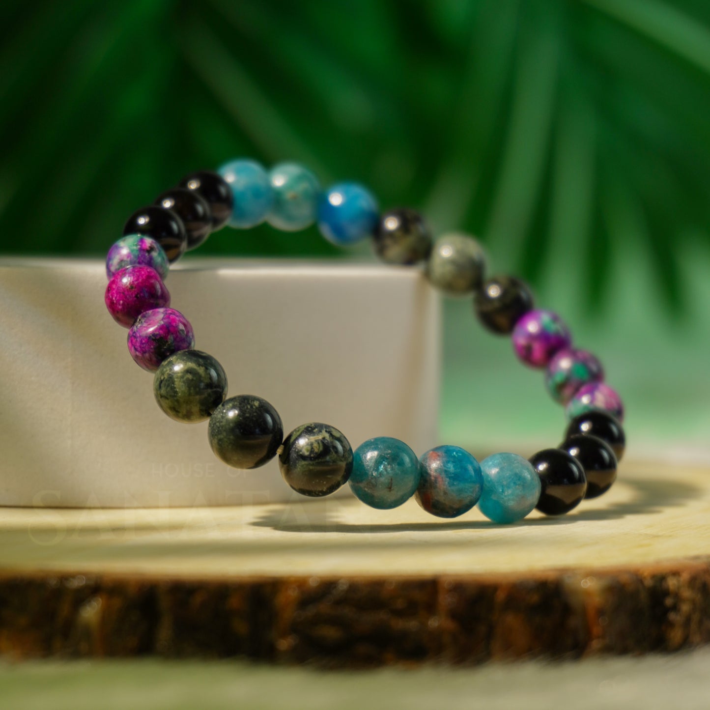 Makara (Capricorn) Rashi Multi Crystal Bracelet