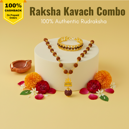 Rudrakasha Mala + Bracelet Combo - House of Sanatan