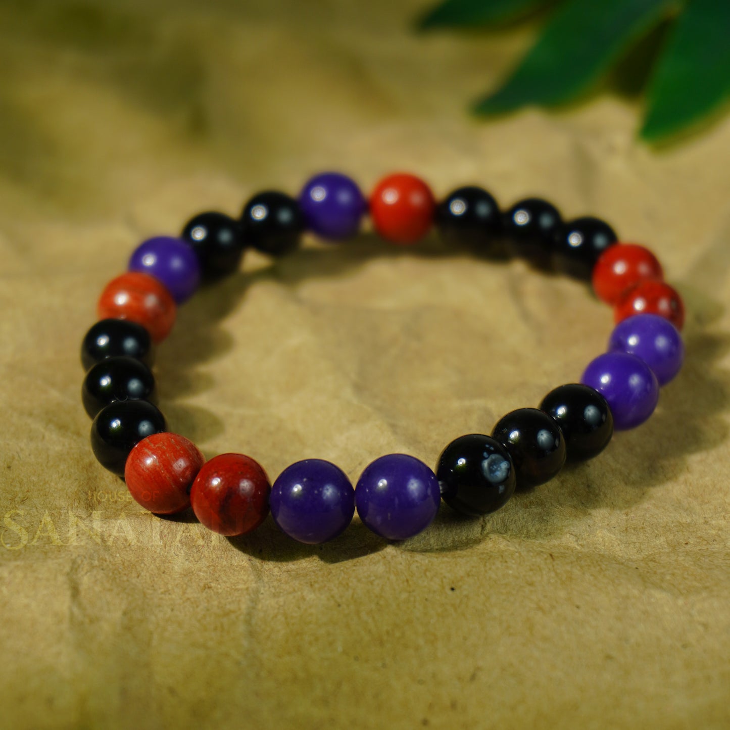 Kumbha (Aquarius) Rashi Multi Crystal Bracelet