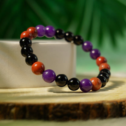 Kumbha (Aquarius) Rashi Multi Crystal Bracelet