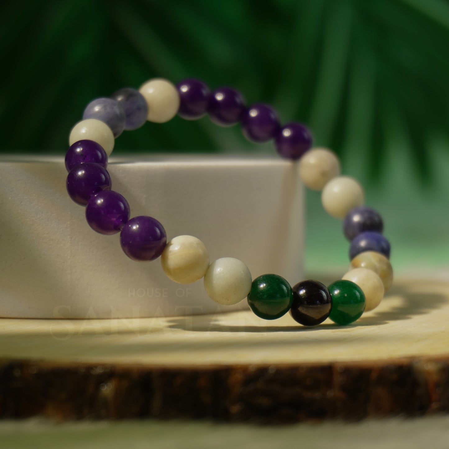 Meena (Pisces) Rashi Multi Crystal Bracelet