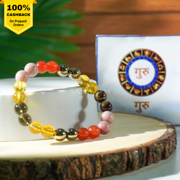Guru (Jupiter) Planet Multi Crystal Bracelet