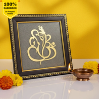 Ganpati Bappa on RAW Pyrite Dust Frame