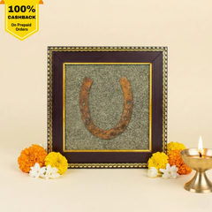 Ghode ki Naal on RAW Pyrite Frame | For Protection & Abundance