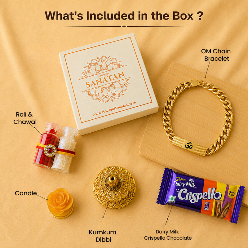 Premium Rakhi Hamper - Complete Rakhi & Puja Box