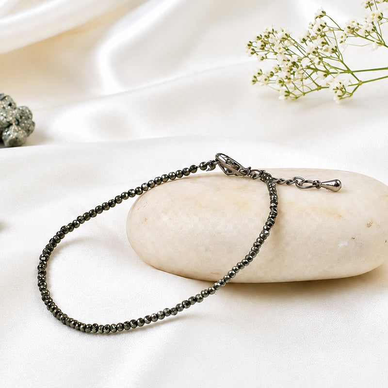 RAW Pyrite Anklet