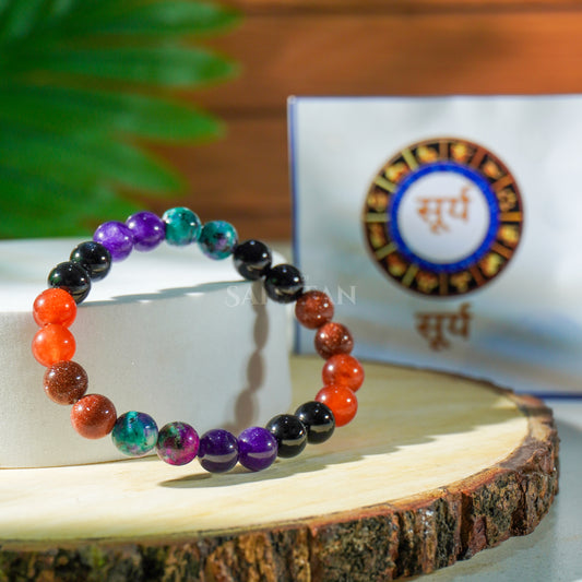 Surya (Sun) Planet Multi Crystal Bracelet