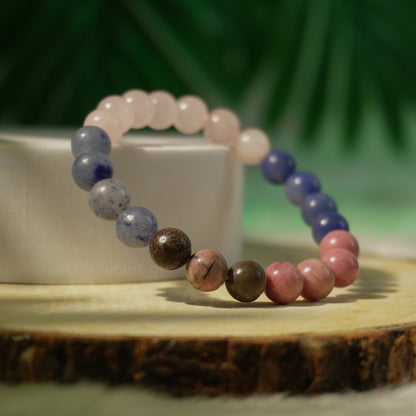 Vrishabha (Taurus) Rashi Multi Crystal Bracelet