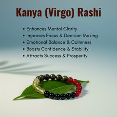 Kanya (Virgo) Rashi Multi Crystal Bracelet