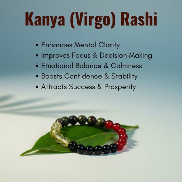 Kanya (Virgo) Rashi Multi Crystal Bracelet