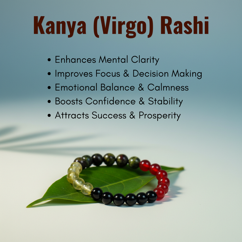 Kanya (Virgo) Rashi Multi Crystal Bracelet