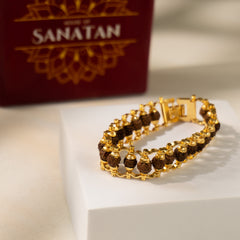 Rudraksha Chain Bracelet - Made of 5 Mukhi Beads