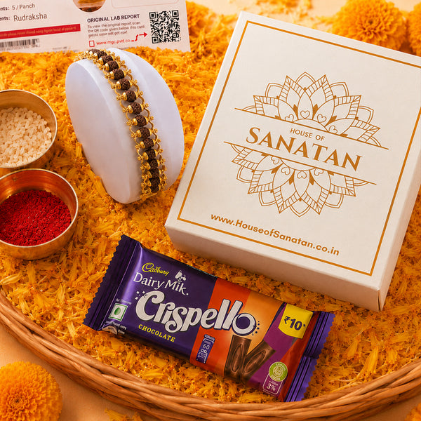 Premium Rakhi Hamper - Complete Rakhi & Puja Box