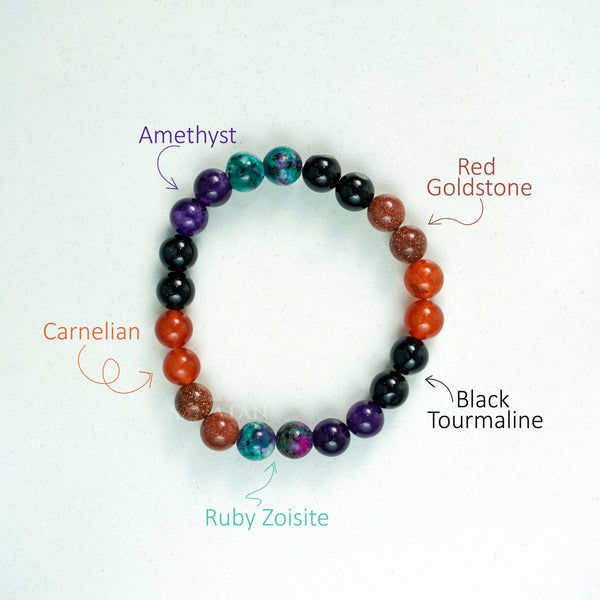 Surya (Sun) Planet Multi Crystal Bracelet