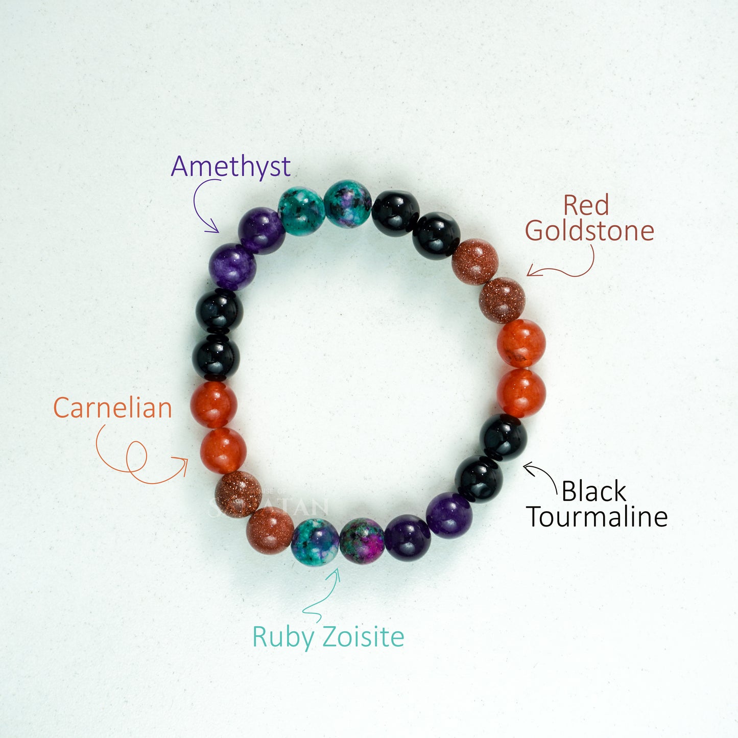 Surya (Sun) Planet Multi Crystal Bracelet