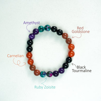 Surya (Sun) Planet Multi Crystal Bracelet