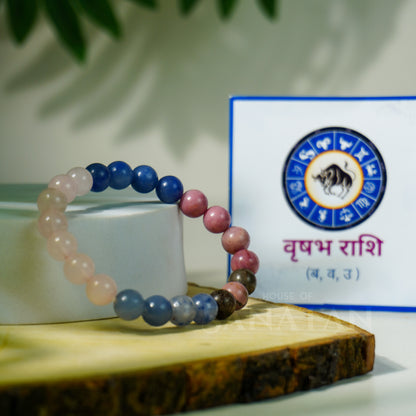 Vrishabha (Taurus) Rashi Multi Crystal Bracelet