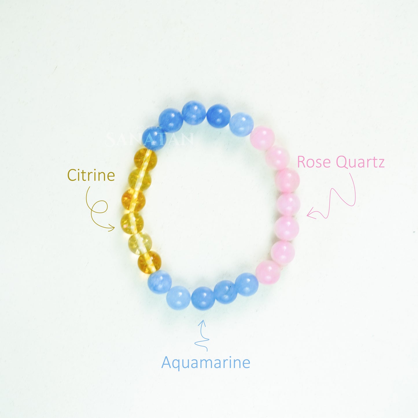 Mithuna (Gemini) Rashi Multi Crystal Bracelet