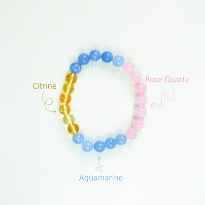 Mithuna (Gemini) Rashi Multi Crystal Bracelet