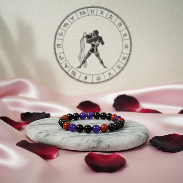 Kumbha (Aquarius) Rashi Multi Crystal Bracelet