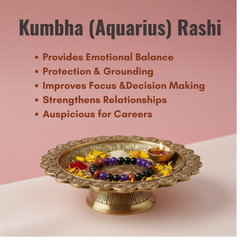 Kumbha (Aquarius) Rashi Multi Crystal Bracelet