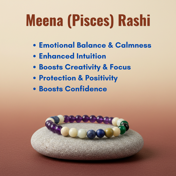 Meena (Pisces) Rashi Multi Crystal Bracelet