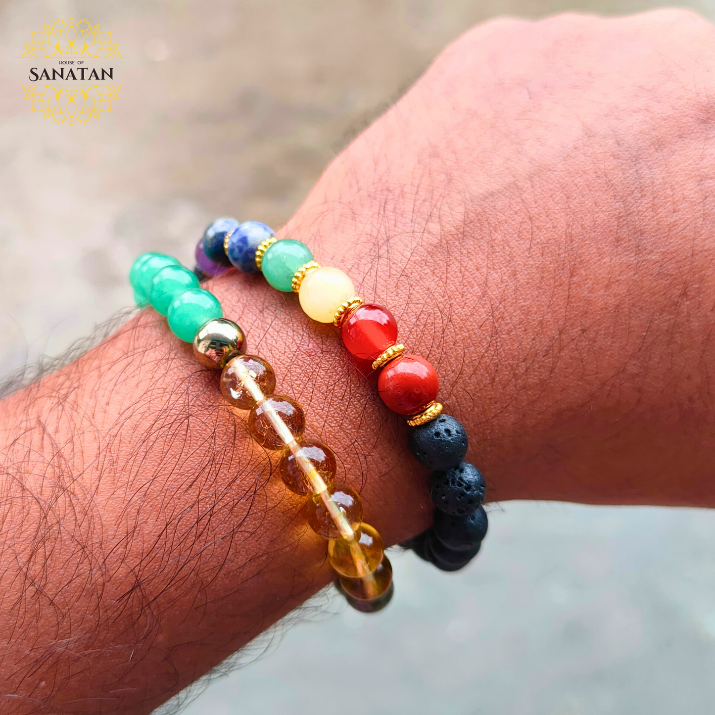 Health & Prosperity Combo (Money Attraction + 7 Chakra with Lava Bracelets)