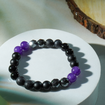 Shani (Saturn) Planet Multi Crystal Bracelet