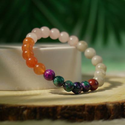 Karka (Cancer) Rashi Multi Crystal Bracelet