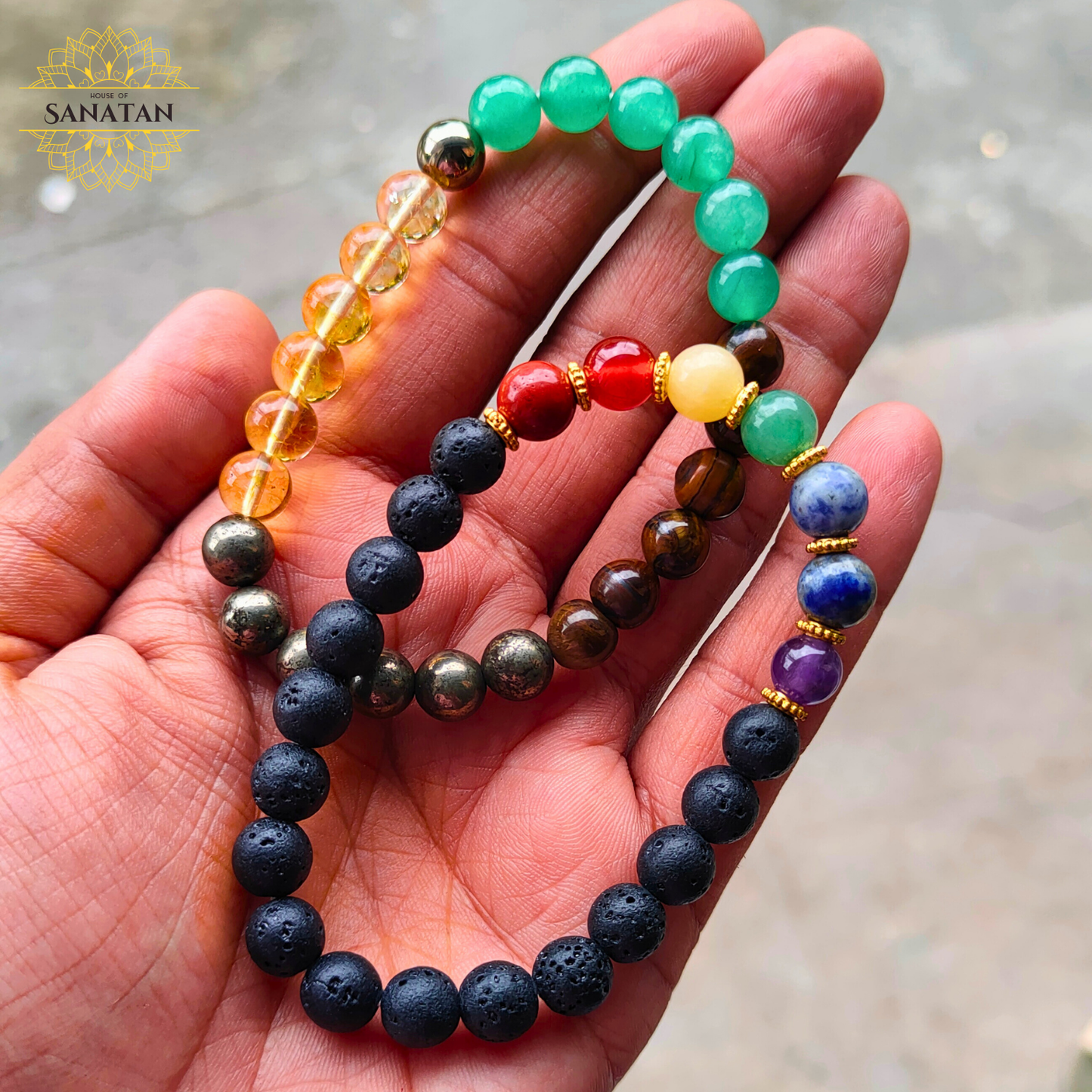 Health & Prosperity Combo (Money Attraction + 7 Chakra with Lava Bracelets)