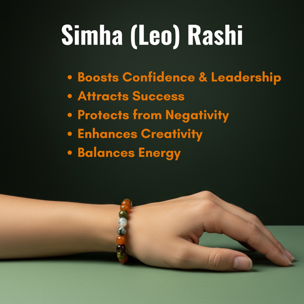 Simha (Leo) Rashi Multi Crystal Bracelet