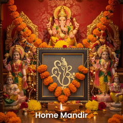Ganpati Bappa on RAW Pyrite Dust Frame