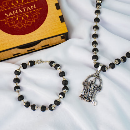 Original Karungali Combo – Bracelet & Mala with Lord Murugan Pendant - Lab Tested