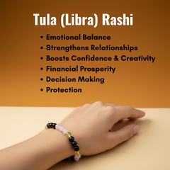 Tula (Libra) Rashi Multi Crystal Bracelet
