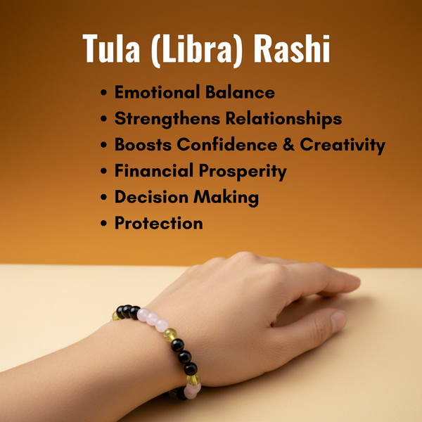 Tula (Libra) Rashi Multi Crystal Bracelet