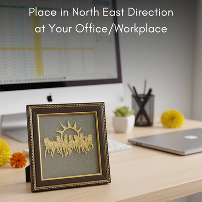 7 Horses on RAW Pyrite Dust Frame