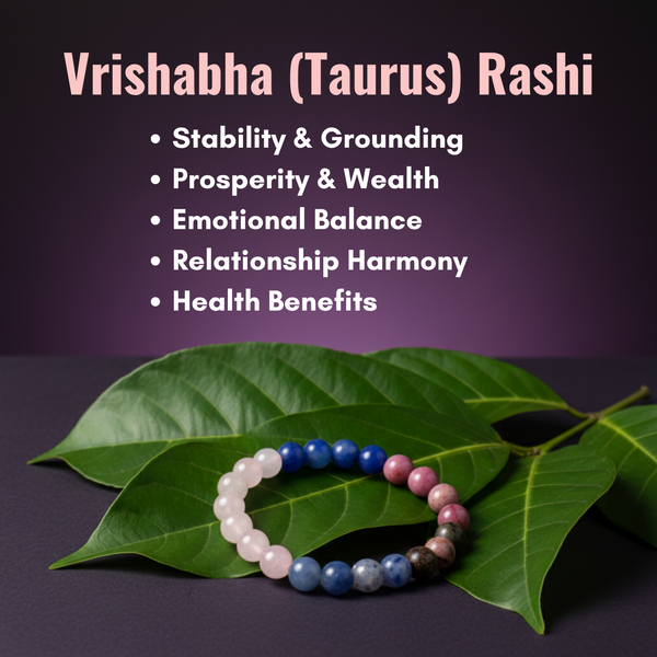 Vrishabha (Taurus) Rashi Multi Crystal Bracelet