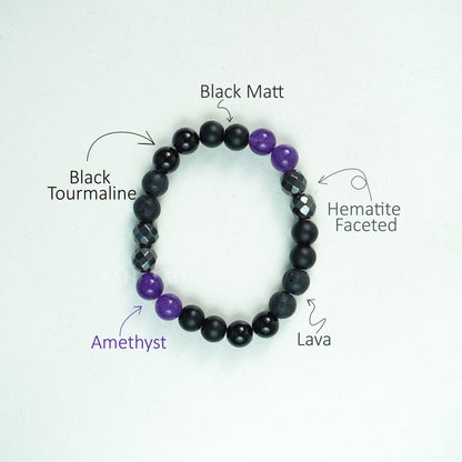 Shani (Saturn) Planet Multi Crystal Bracelet