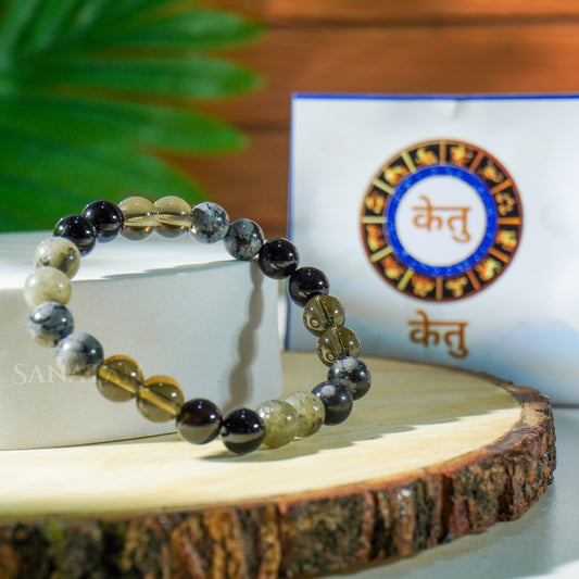Ketu Planet Multi Crystal Bracelet