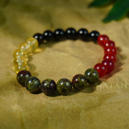 Kanya (Virgo) Rashi Multi Crystal Bracelet