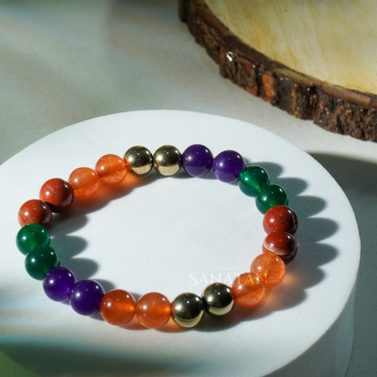 Mangal (Mars) Planet Multi Crystal Bracelet