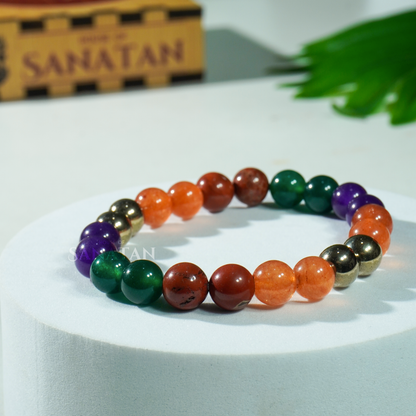 Mangal (Mars) Planet Multi Crystal Bracelet