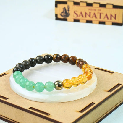 Money Magnet Fusion Band with Raw Selenite Plate